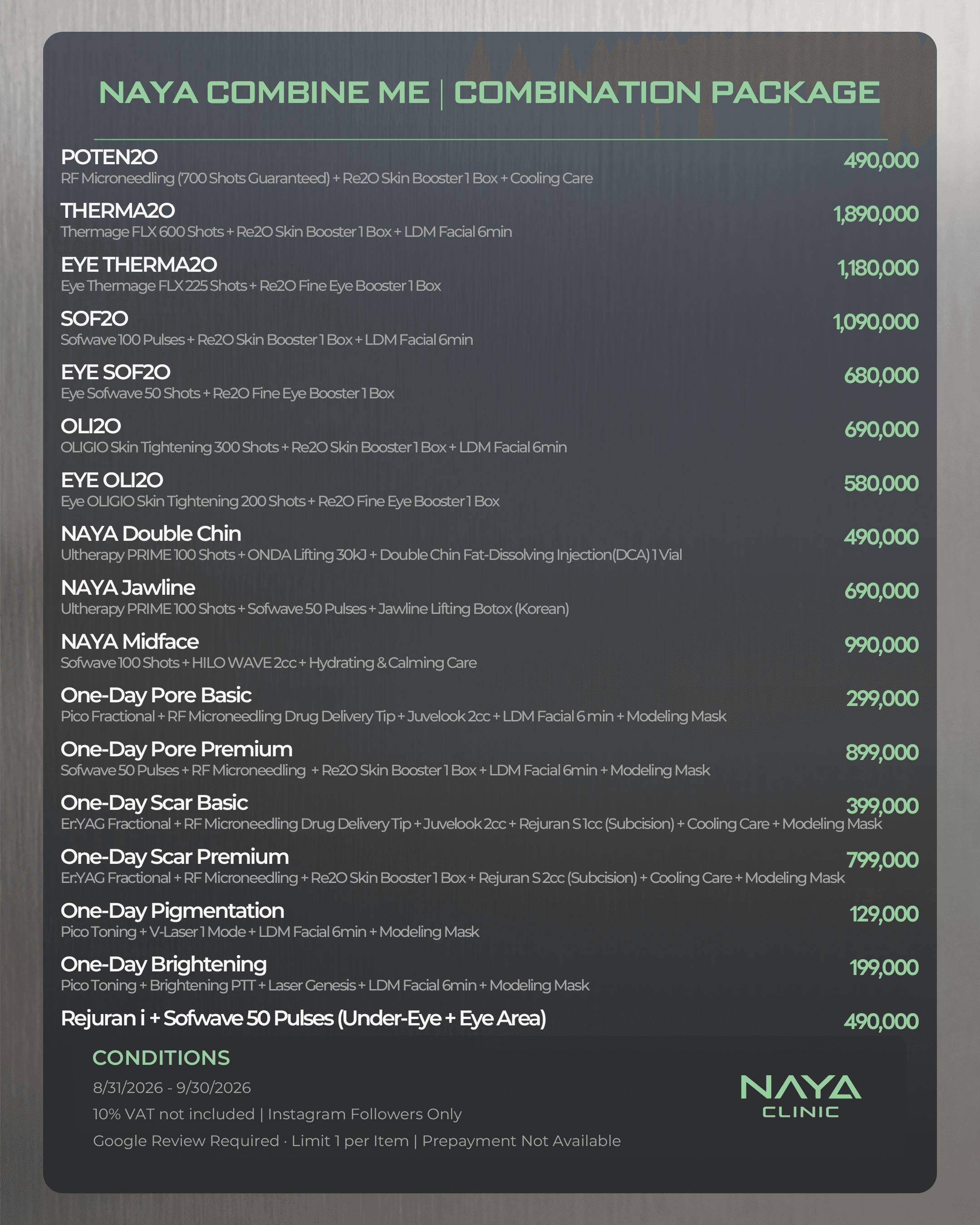NAYA COMBINE ME | Combination Package Offers